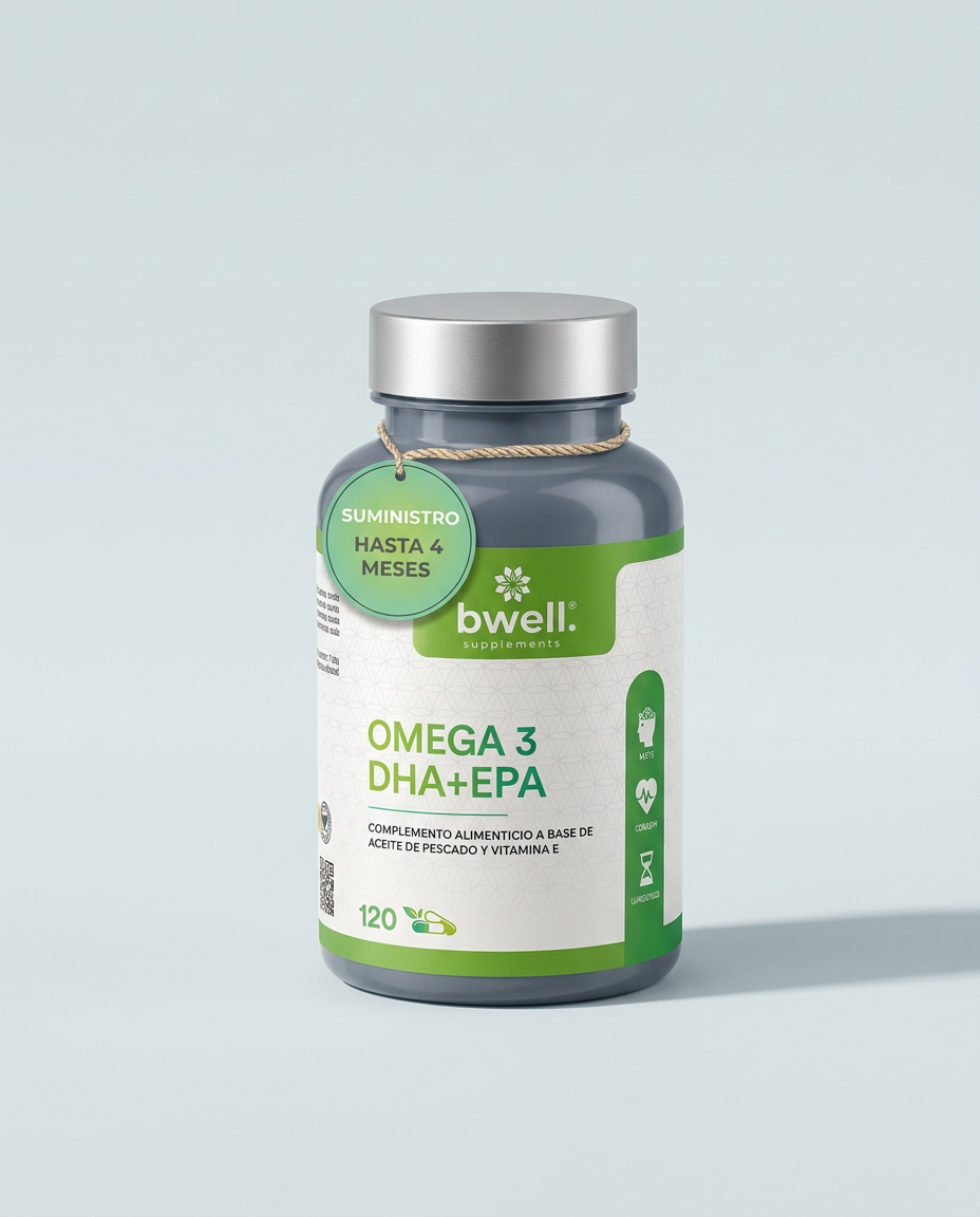 Bwell Omega 3 Complex DHA y EPA, 120 cápsulas